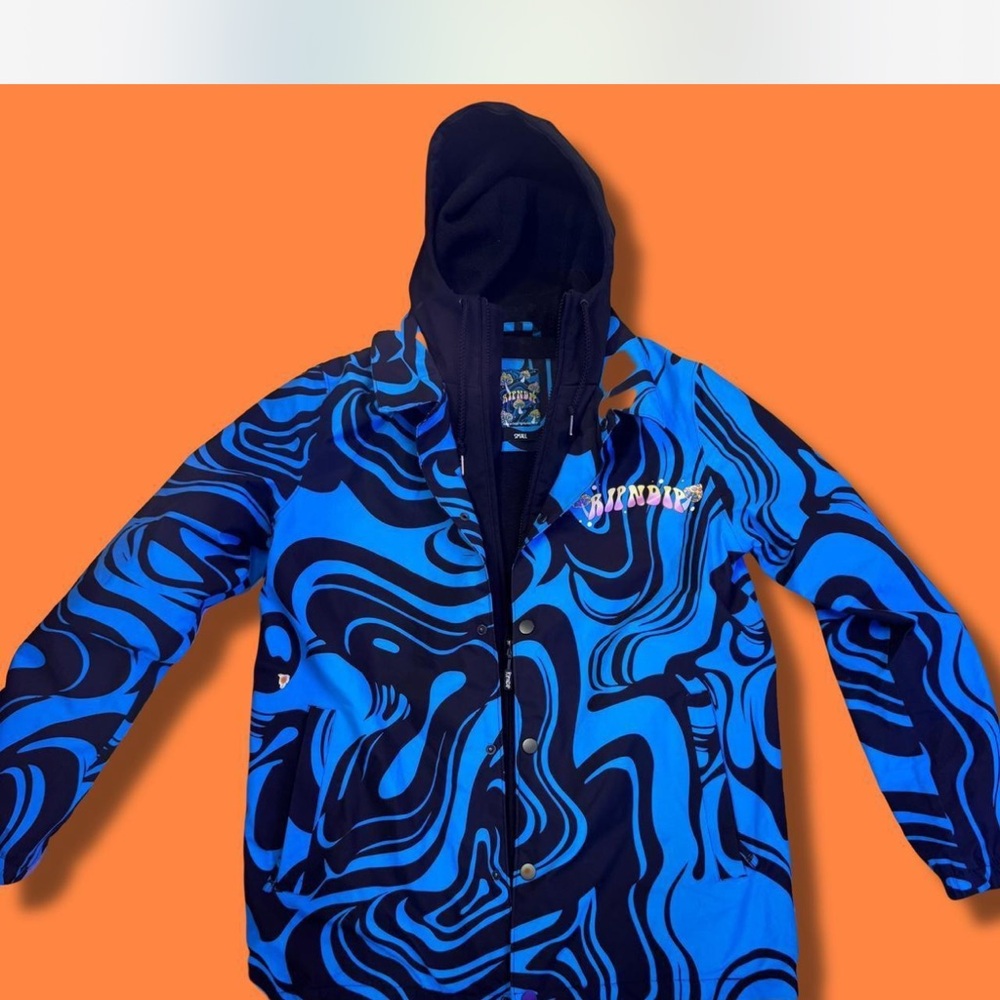 Ripndip Black and Blue Graphic Ski Jacket (2023) - Picture 5 of 7